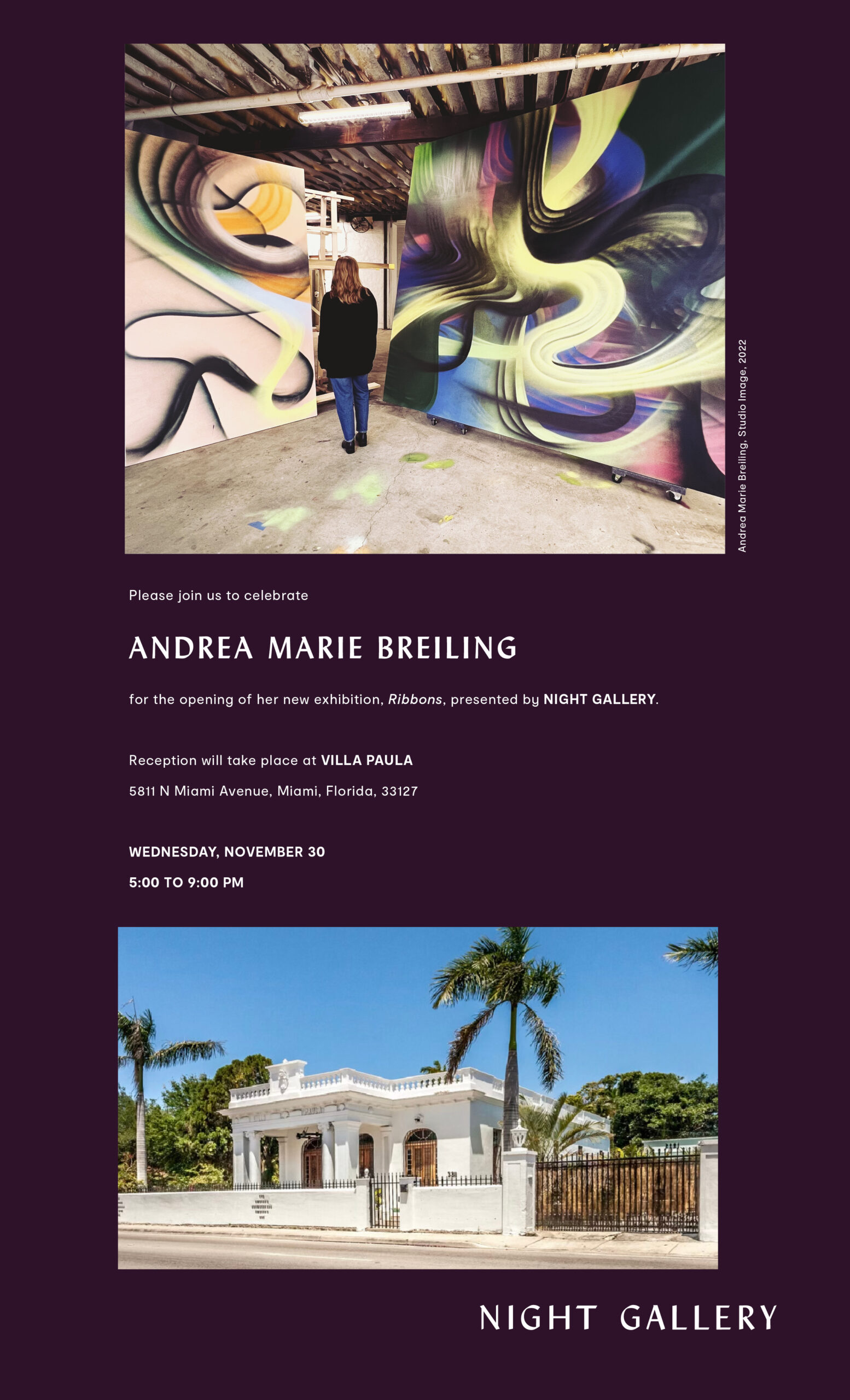 Night Gallery - Andrea Marie Breiling Invitation
